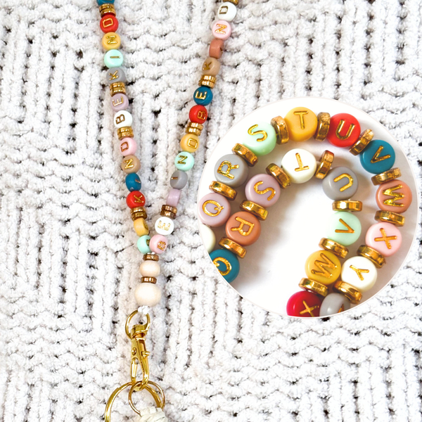 ABC Colored Lanyard with Keychain