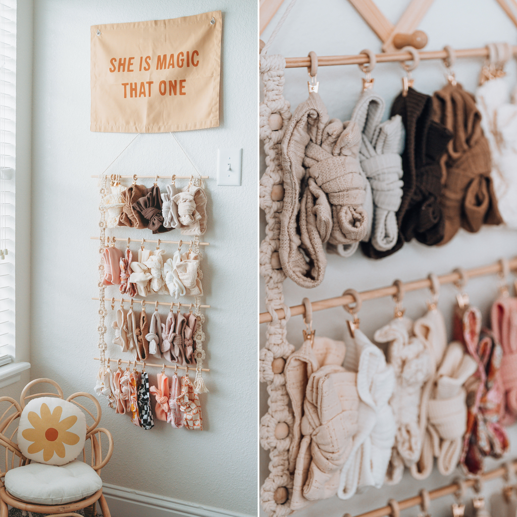 DIY bow holder  Baby girl nursery room, Baby girl room, Baby nursery  inspiration