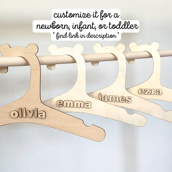 Teddy Bear Wooden Clothes Hangers ♡