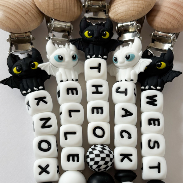 Dragon Personalized Pacifier Clip