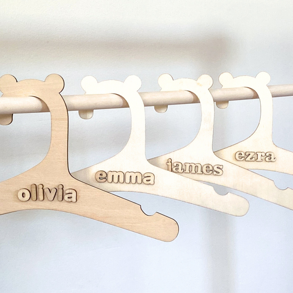 Custom Teddy Bear Baby Clothes Hangers ♡