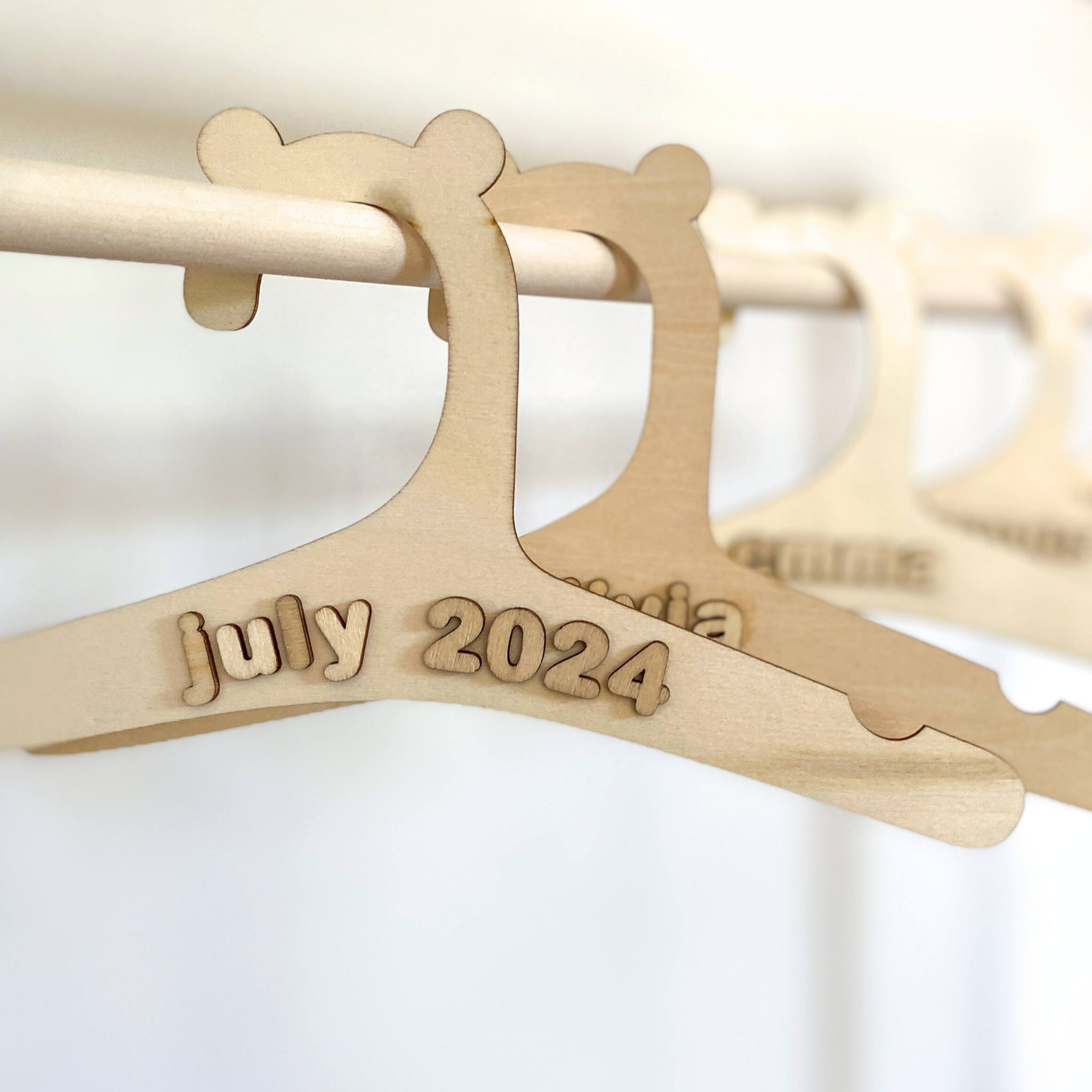 Custom Teddy Bear Baby Clothes Hangers ♡