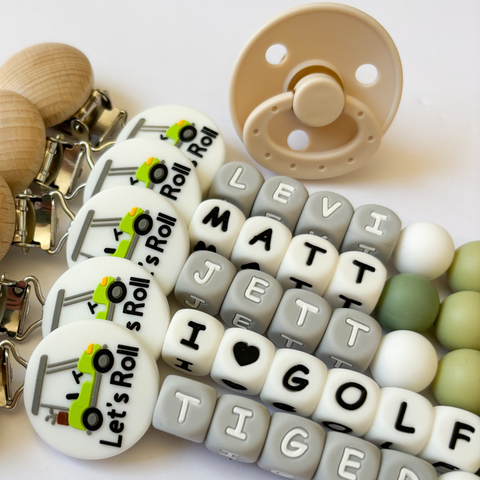 Golf Pacifier Clip - Personalize With Any Name