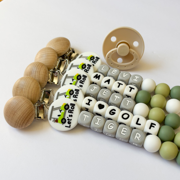 Golf Pacifier Clip - Personalize With Any Name