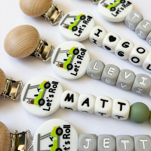 Golf Pacifier Clip - Personalize With Any Name