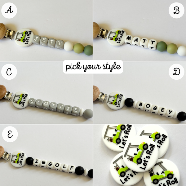 Golf Pacifier Clip