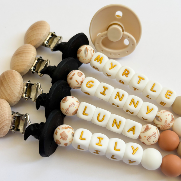 Wizard Sorting Hat Personalized Pacifier Clip