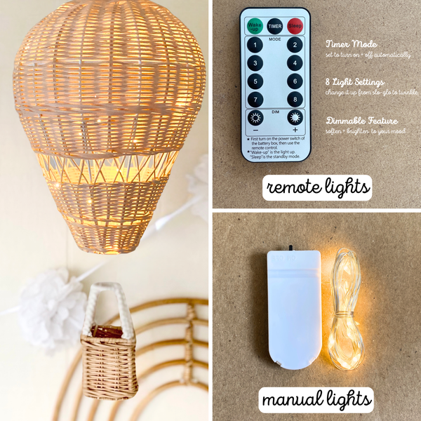 Rattan Hot Air Balloon Nightlight ♡