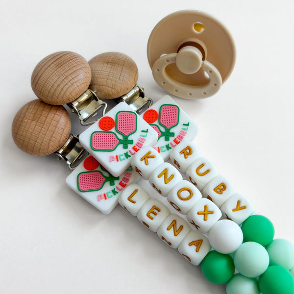 Pickleball Custom Pacifier Clip