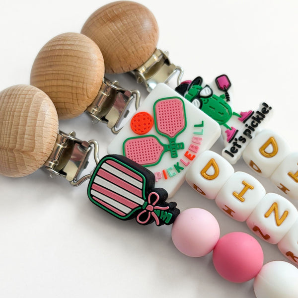 Pickleball Custom Pacifier Clip