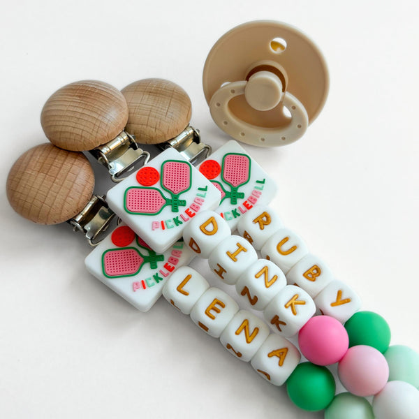 Pickleball Custom Pacifier Clip