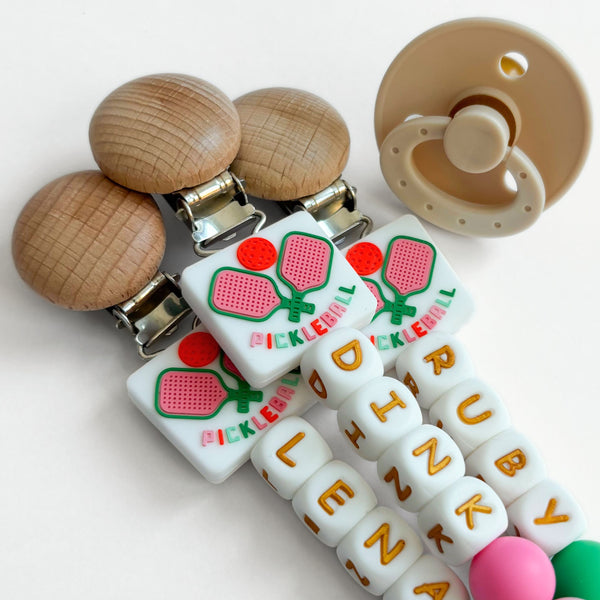 Pickleball Custom Pacifier Clip