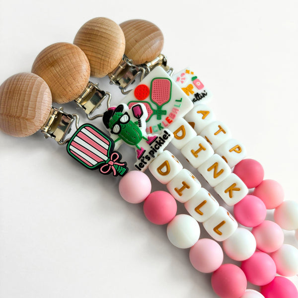Pickleball Custom Pacifier Clip