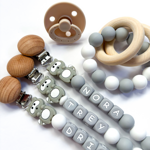 Raccoon Trash Panda Silicone Custom Pacifier Clip