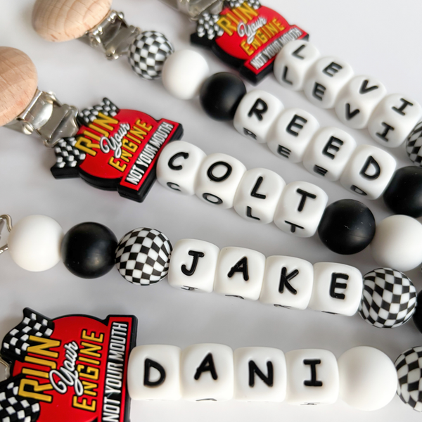 Dirt Bike Motocross Personalized Pacifier Clip