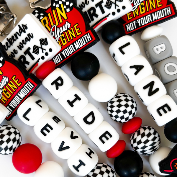 Motocross + Dirt Bike Personalized Pacifier Clip