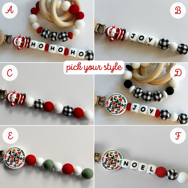 Christmas Pacifier Clips • Baby's First Christmas 🎄