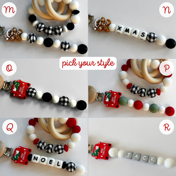 Christmas Pacifier Clips • Baby's First Christmas 🎄