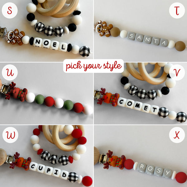 Christmas Pacifier Clips • Baby's First Christmas 🎄