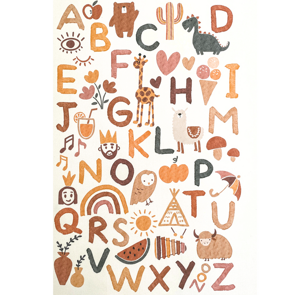 Educational ABC Alphabet Print Nursery Sign ♡