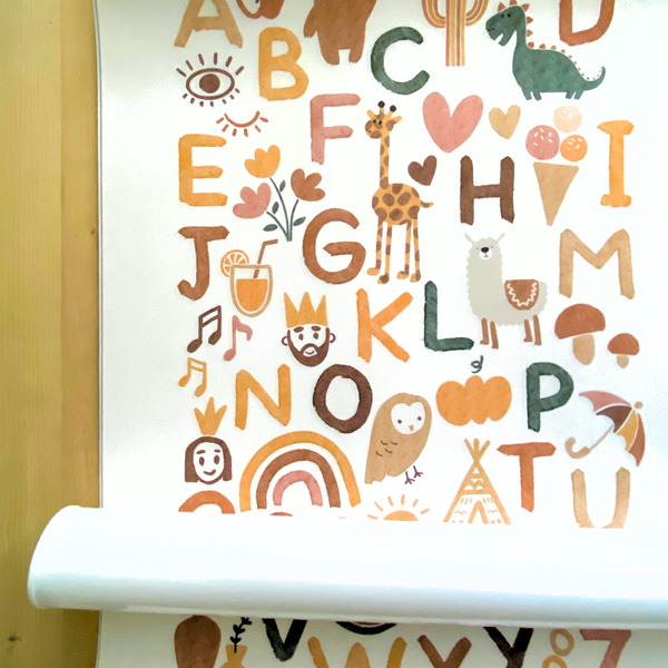 Educational ABC Alphabet Print Nursery Sign ♡