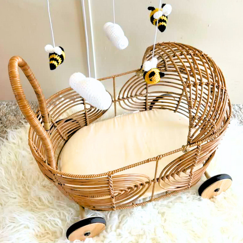 Crochet Bee Boho Baby Mobile