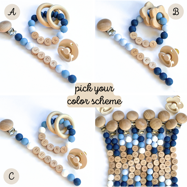 Personalized Pacifier Clips