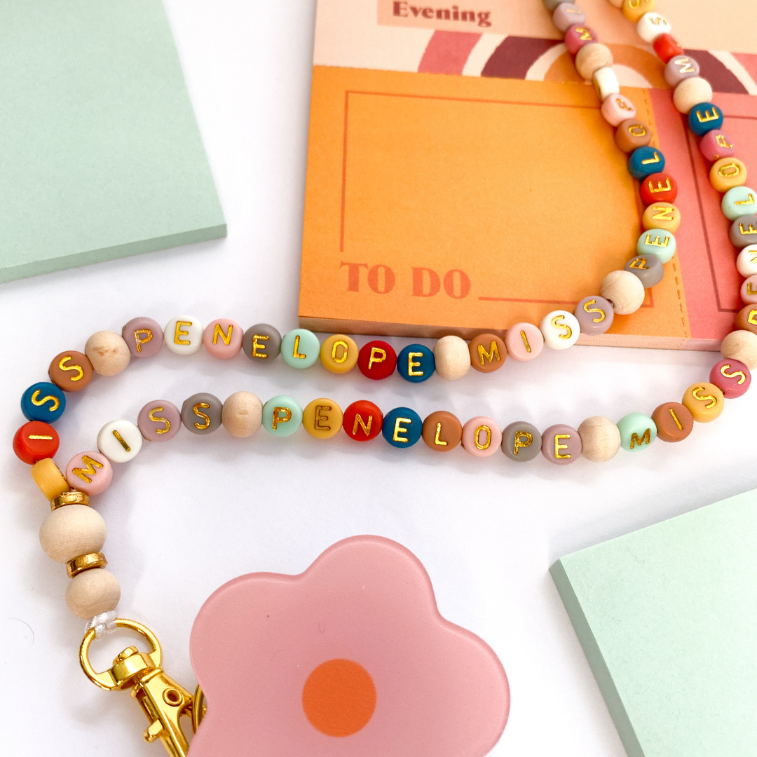 ABC Colored Lanyard with Keychain