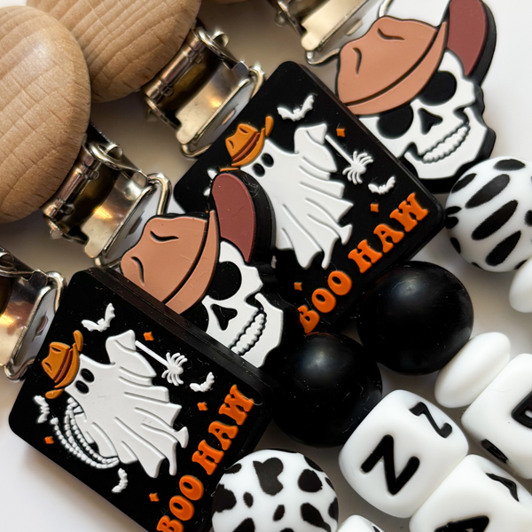 Western Halloween Personalized Cowboy Pacifier Clip