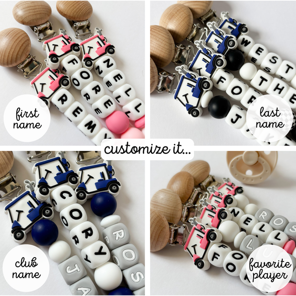 Golf Pacifier Clips • New Golf Dad GIft