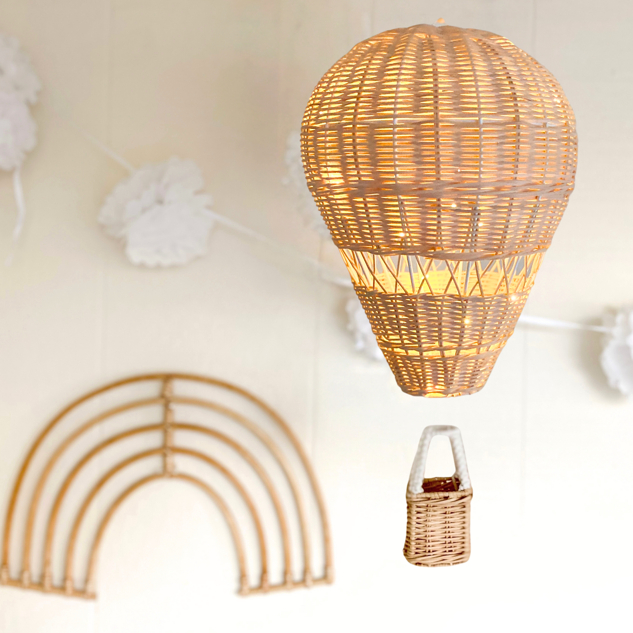 Rattan Hot Air Balloon Nightlight ♡