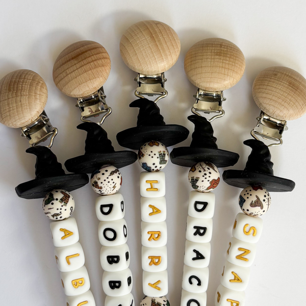 Sorting Hat Wizard Personalized Pacifier Clip
