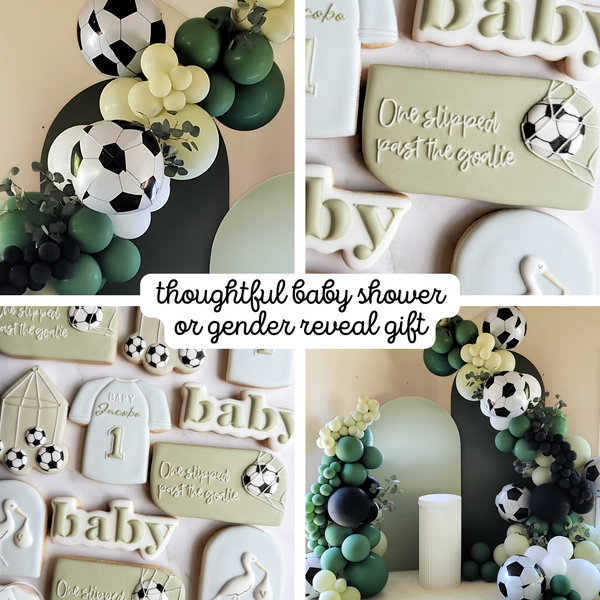 Soccer Personalized Newborn Pacifier Clip - Gift for Soccer Mom + Dad