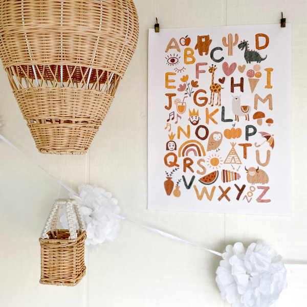 Educational Poster ◦ ABC Alphabet Print Nursery Sign